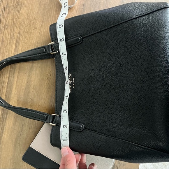 Kate Spade Medium Triple Compartment Satchel Jackson Black With Wallet - Picture 10 of 13